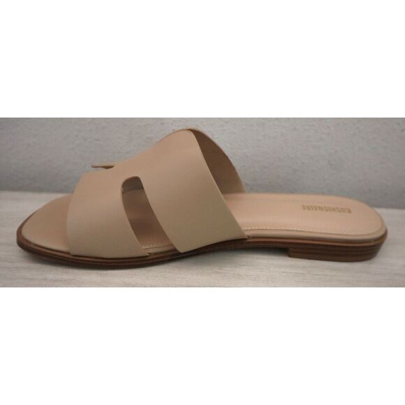 Cushionaire Women's Sz 12W Tan Voyage Slide Sandals + Memory Foam - Picture 7 of 16